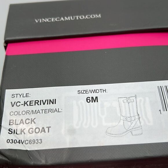 VInce Camuto Kerivini Boots - Black Silk Coat- Size 6 M- NIB - Picture 7 of 7